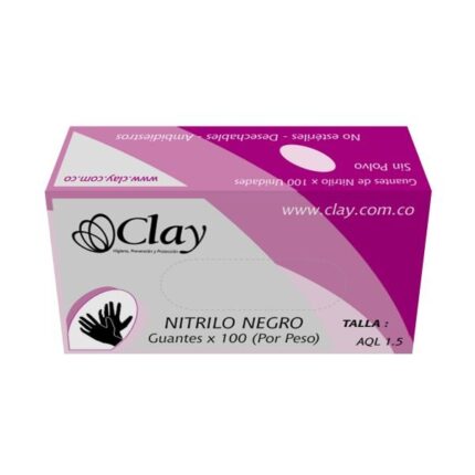 GUANTE NITRILO NEGRO *100
