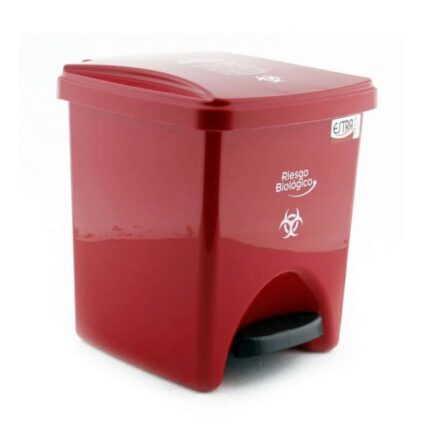 PAPELERA ROJA DE PEDAL 25LTS COLPAST